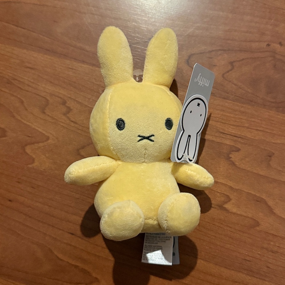 NWT Yellow Miffy Plush Toy Soft Rabbit Easter